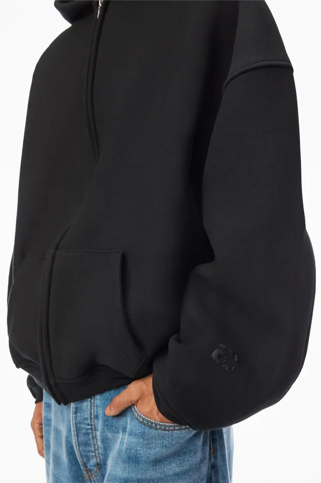 Alexander Wang Sweatshirts Star Zip Up Hoodie In Dense Fleece 8211 Men