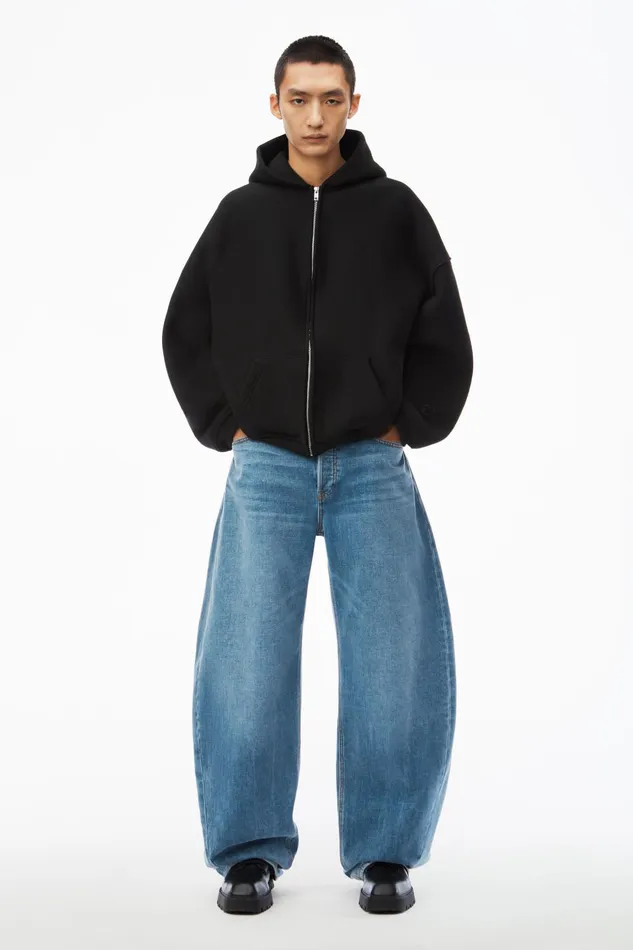 Alexander Wang Sweatshirts Star Zip Up Hoodie In Dense Fleece 8211 Men