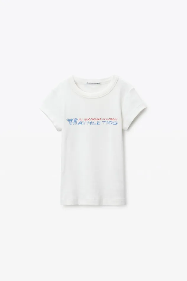Alexander Wang TShirts Distressed Logo Tee 8211 Women