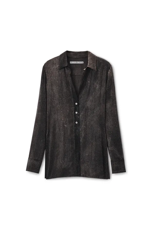 Alexander Wang Tops and Shirts Crystal Hotfix SlimFit Shirt 8211 Women
