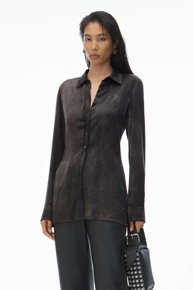 Alexander Wang Tops and Shirts Crystal Hotfix SlimFit Shirt 8211 Women