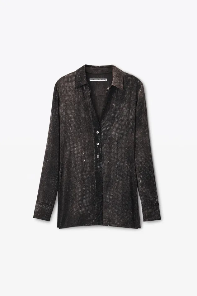 Alexander Wang Tops and Shirts Crystal Hotfix SlimFit Shirt 8211 Women