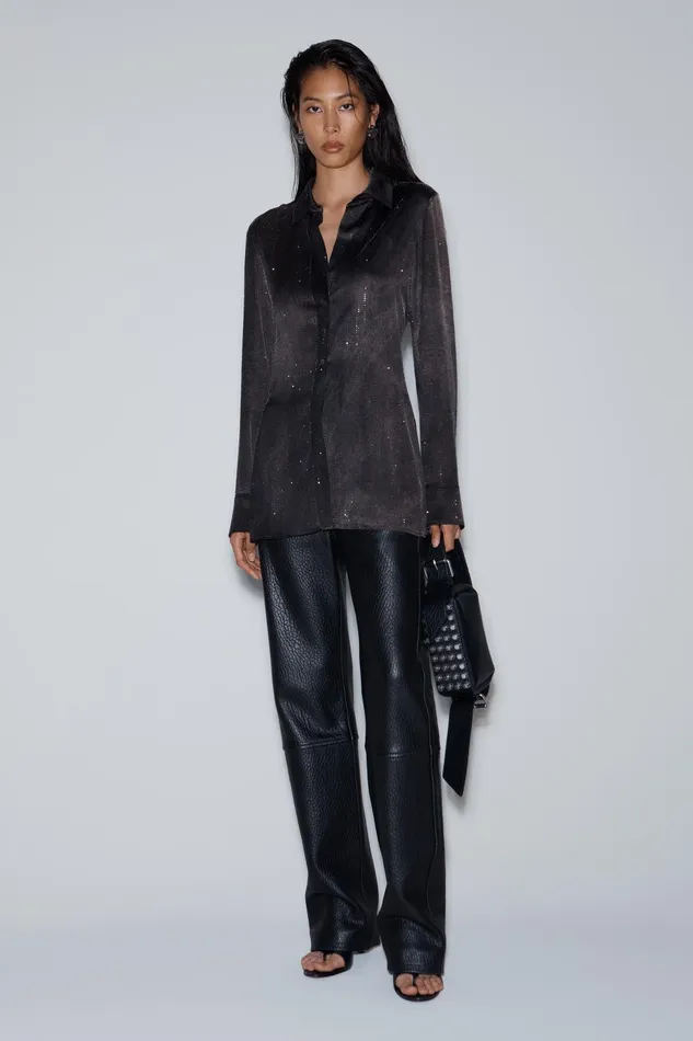 Alexander Wang Tops and Shirts Crystal Hotfix SlimFit Shirt 8211 Women