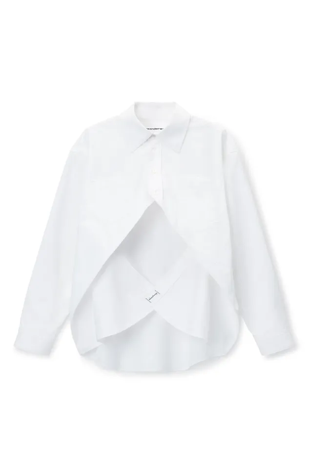 Alexander Wang Tops and Shirts Exaggerated Split Front Shirt 8211 Women