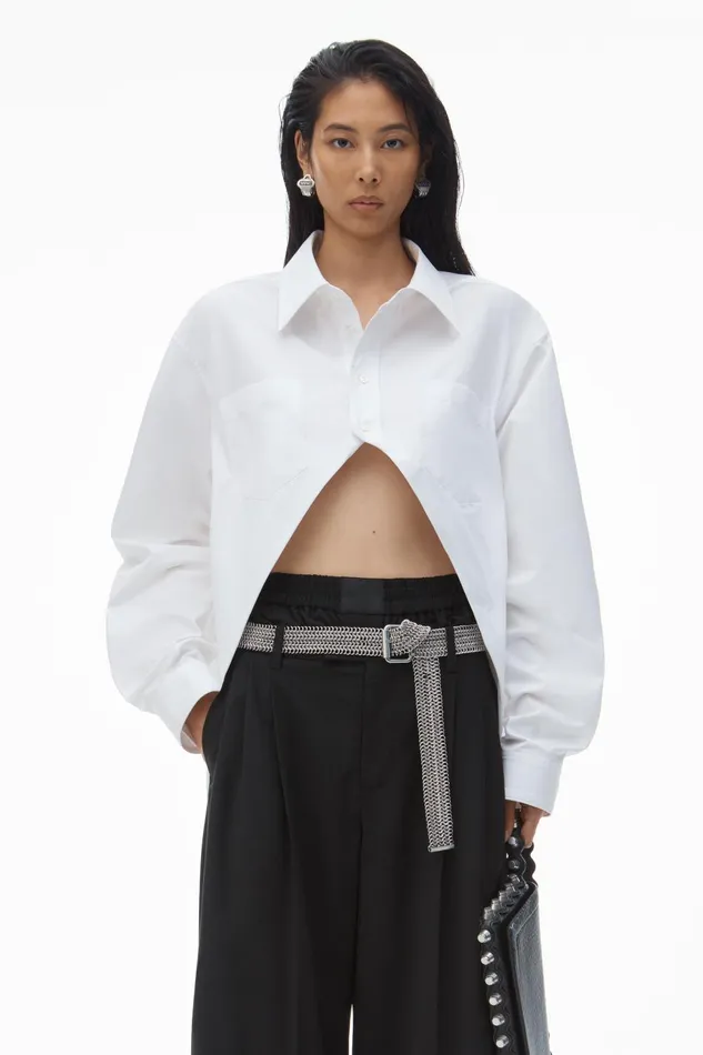 Alexander Wang Tops and Shirts Exaggerated Split Front Shirt 8211 Women