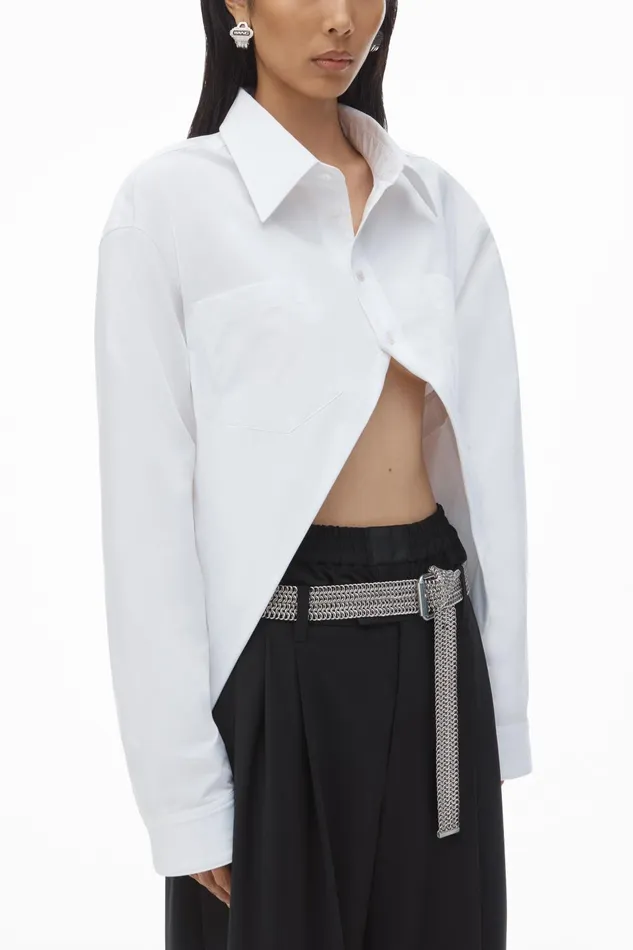 Alexander Wang Tops and Shirts Exaggerated Split Front Shirt 8211 Women