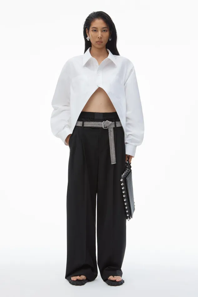Alexander Wang Tops and Shirts Exaggerated Split Front Shirt 8211 Women