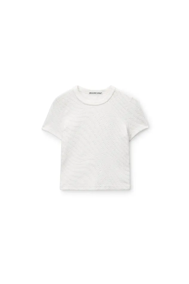 Alexander Wang Tops and Shirts Logo Jacquard Short Sleeve Baby Tee 8211 Women