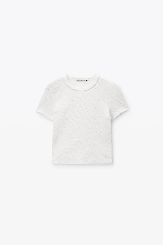 Alexander Wang Tops and Shirts Logo Jacquard Short Sleeve Baby Tee 8211 Women