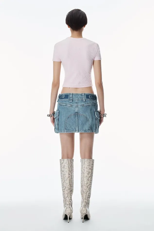 Alexander Wang Tops and Shirts Logo Jacquard Short Sleeve Baby Tee 8211 Women