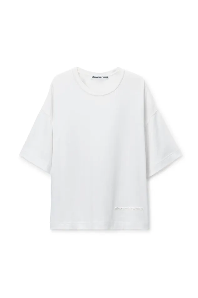 Alexander Wang Tops Men039s Logo Boxy Tee In Cotton Jersey 8211 Men