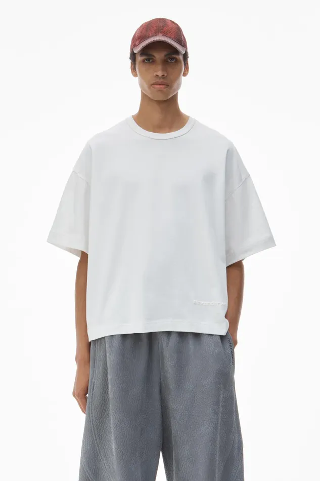 Alexander Wang Tops Men039s Logo Boxy Tee In Cotton Jersey 8211 Men