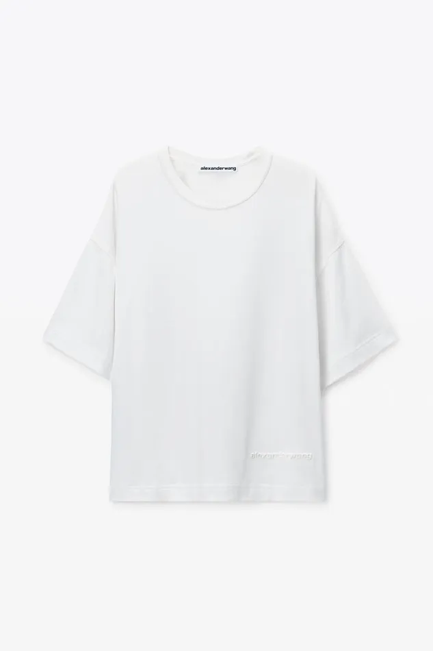 Alexander Wang Tops Men039s Logo Boxy Tee In Cotton Jersey 8211 Men