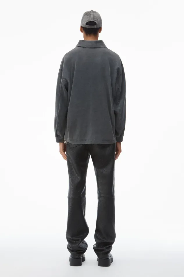 Alexander Wang Tops Men039s LongSleeve Polo Tee In Cotton Jersey 8211 Men