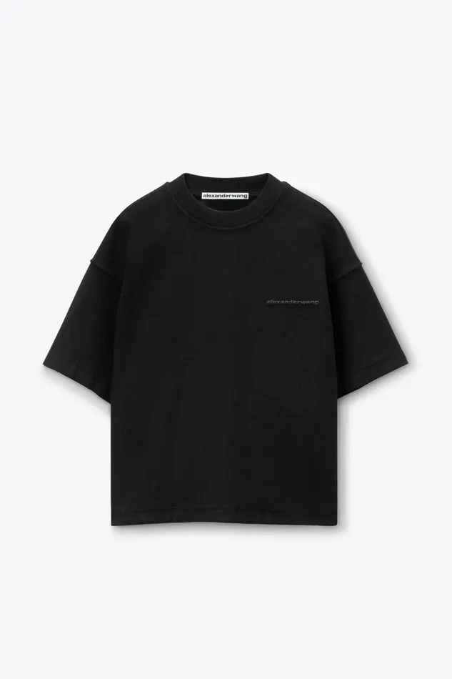 Alexander Wang Tops Puffed Logo Oversize Tee In Cotton 8211 Men