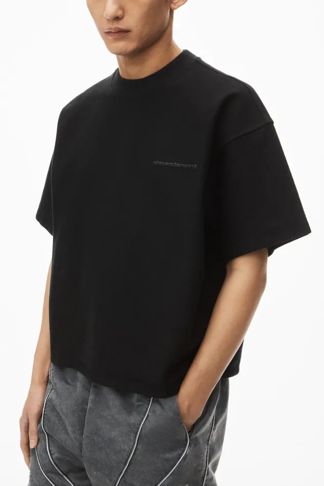 Alexander Wang Tops Puffed Logo Oversize Tee In Cotton 8211 Men