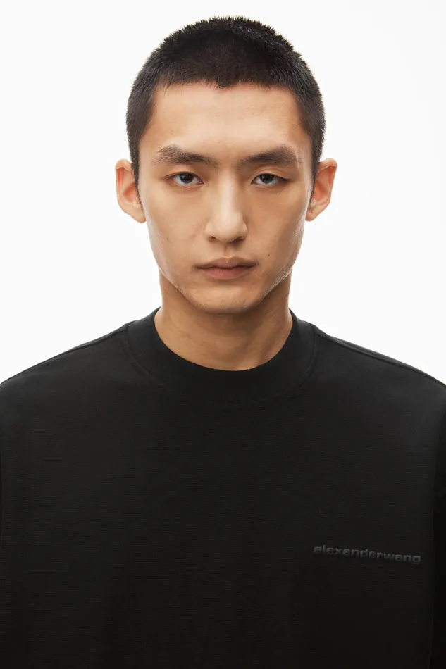 Alexander Wang Tops Puffed Logo Oversize Tee In Cotton 8211 Men