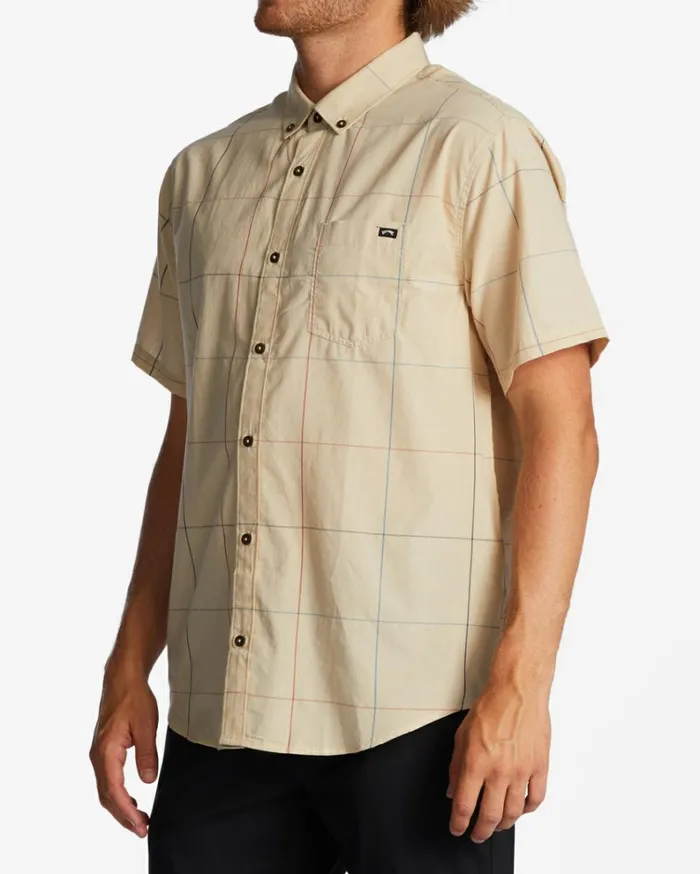 All Day Plaid Short Sleeve Shirt Sand Men Billabong Shirts