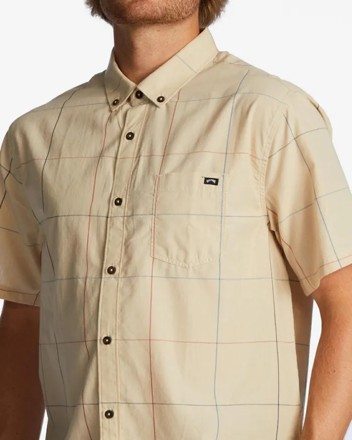 All Day Plaid Short Sleeve Shirt Sand Men Billabong Shirts