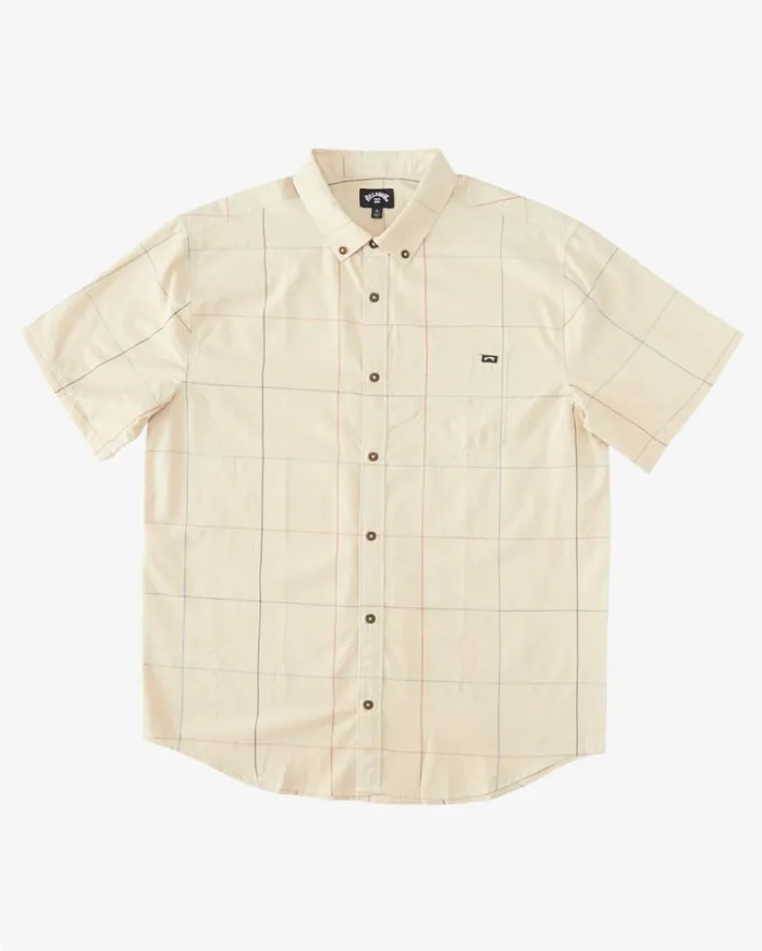 All Day Plaid Short Sleeve Shirt Sand Men Billabong Shirts