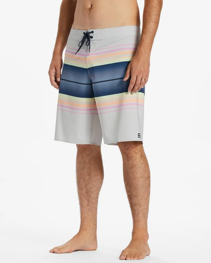 All Day Stripe Pro Performance 20034 Boardshorts Stone Men Billabong Side Pockets