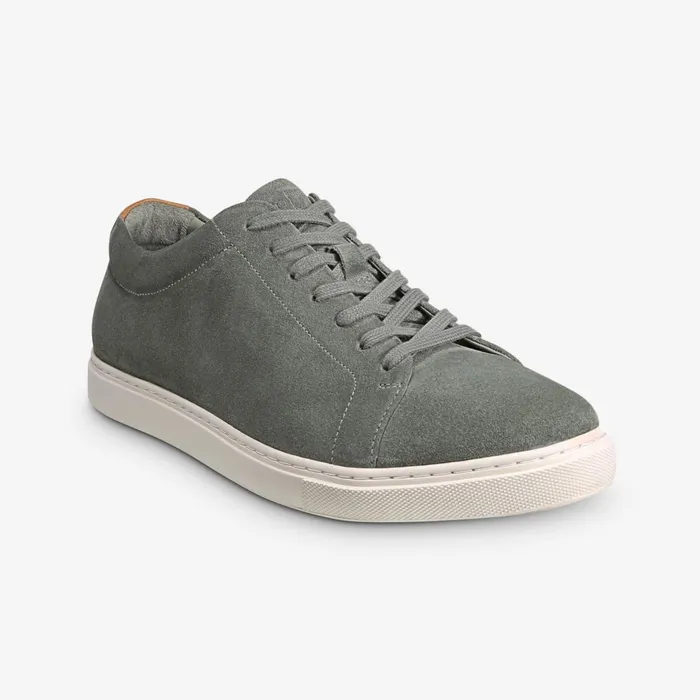 Allen Edmonds Canal Court Suede Sneaker Sage Green Men Sneakers