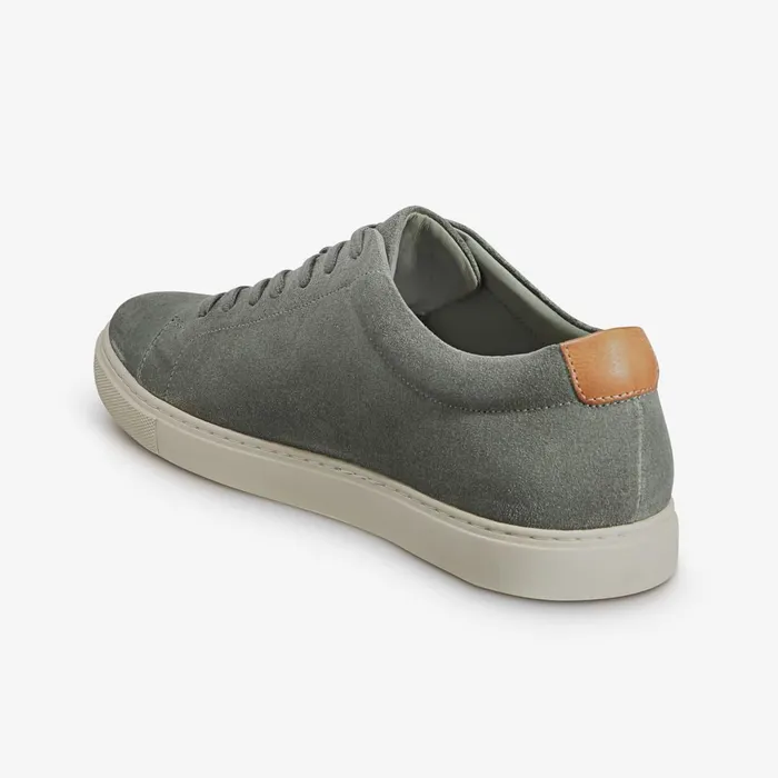 Allen Edmonds Canal Court Suede Sneaker Sage Green Men Sneakers