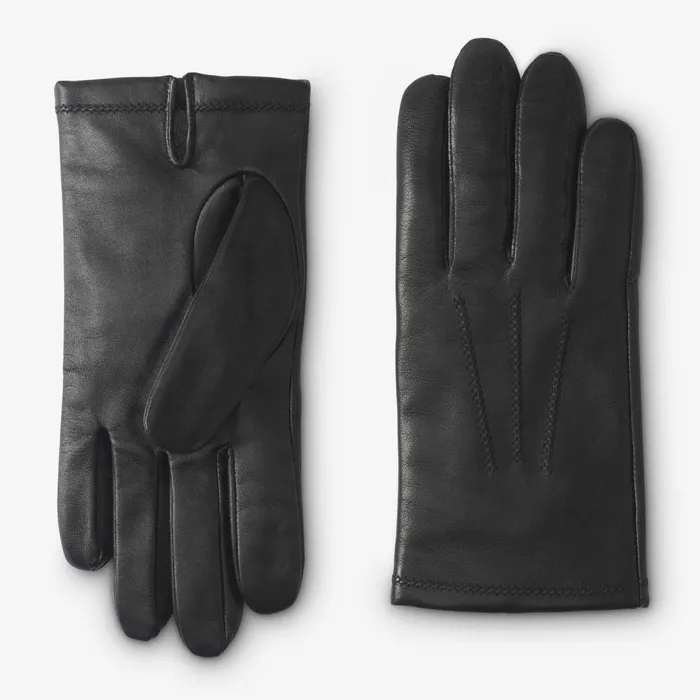 Allen Edmonds Cashmere Lined Leather Tech Gloves Black Men Hats Gloves and Scarves