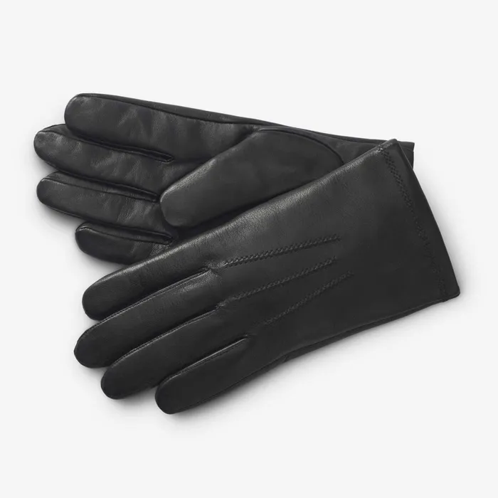 Allen Edmonds Cashmere Lined Leather Tech Gloves Black Men Hats Gloves and Scarves