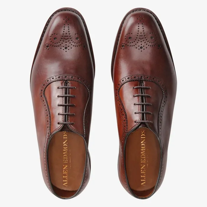 Allen Edmonds Cornwallis Dress Oxford With Dainite Rubber Sole Dark Chili Men Made In The Usa