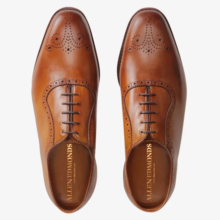 Allen Edmonds Cornwallis Dress Oxford With Dainite Rubber Sole Walnut Men Made In The Usa