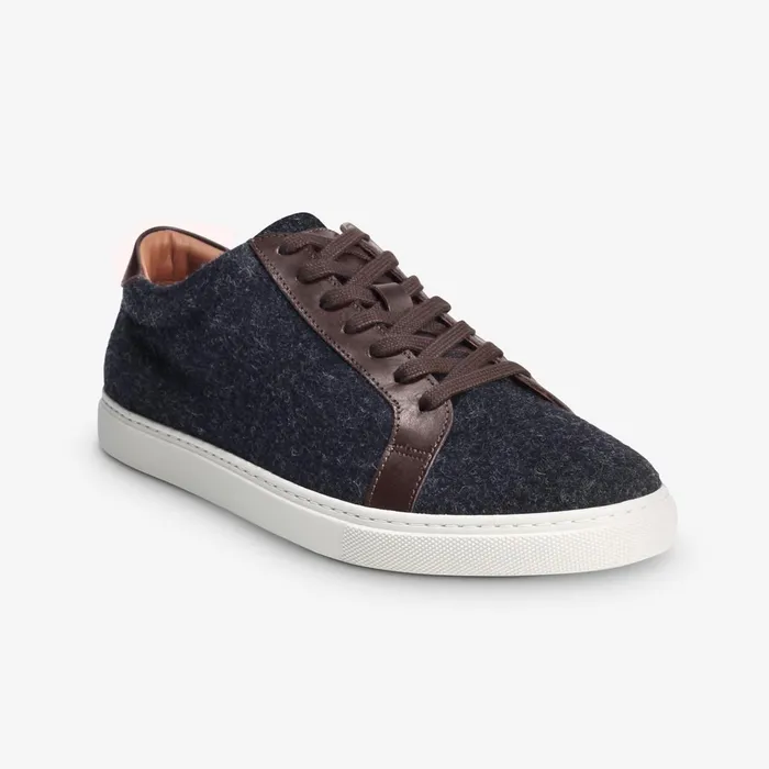 Allen Edmonds Courtside Wool and Leather Sneaker Charcoal Woolmahogany Leather Men Wide Width Shoes Allen Edmonds Courtside Wool and Leather Sneaker Charcoal Woolmahogany Leather Men Wide Width Shoes