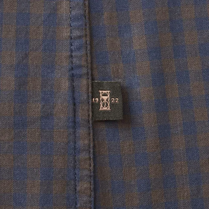 Allen Edmonds Gingham Cotton Sport Shirt Blue Men Shirts and Sweaters