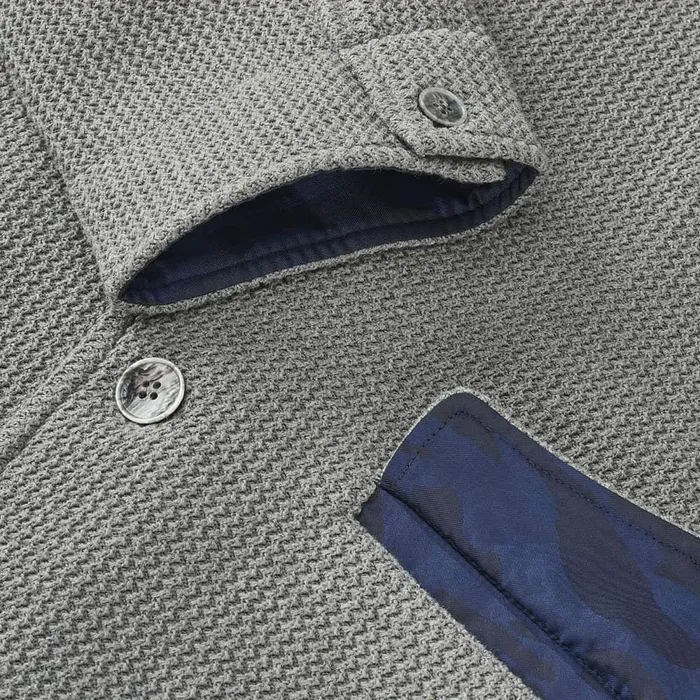 Allen Edmonds Knit Blazer Grey Men Shirts and Sweaters