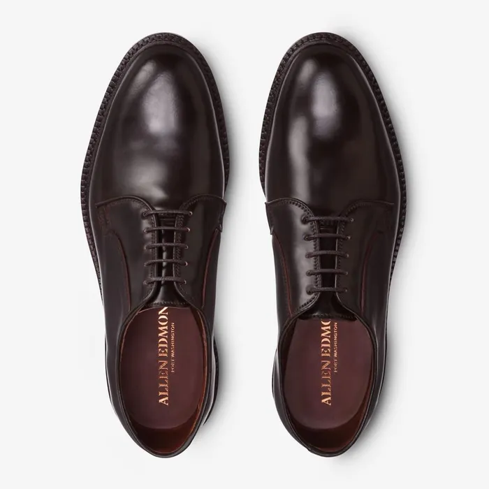 Allen Edmonds Leeds Shell Cordovan Derby Shoe Brown Men Wide Width Shoes