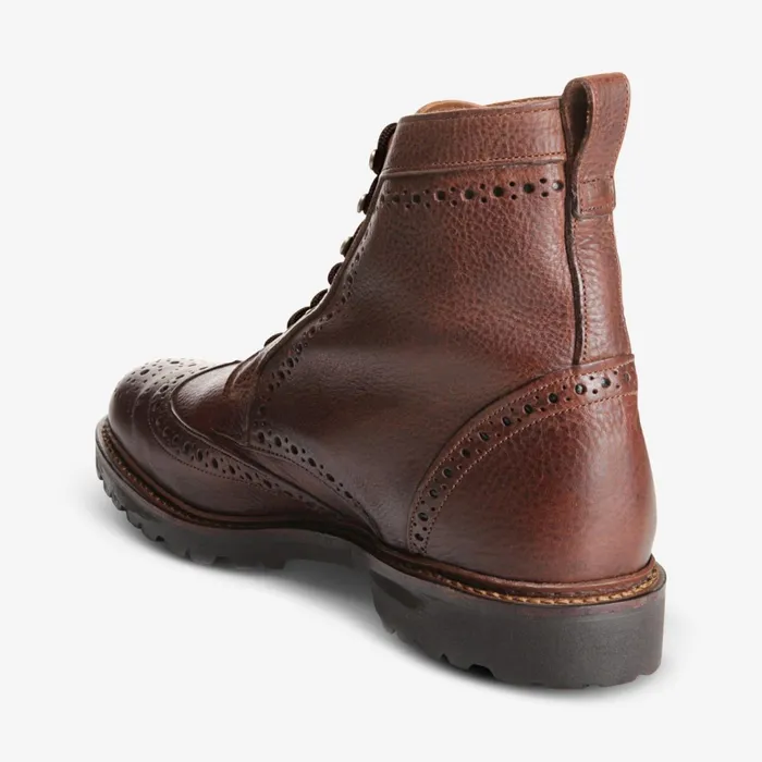 Allen Edmonds Long Branch Wingtip Boots Brown Men LaceUp Boots