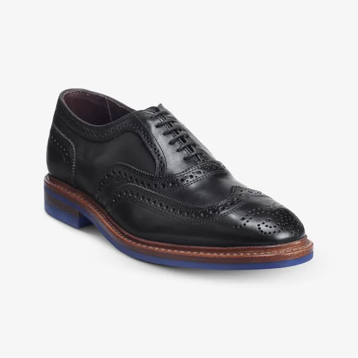 Allen Edmonds McTavish Oxford Wingtip Dress Shoe Black With Blue Sole Men Business Casual Allen Edmonds McTavish Oxford Wingtip Dress Shoe Black With Blue Sole Men Business Casual
