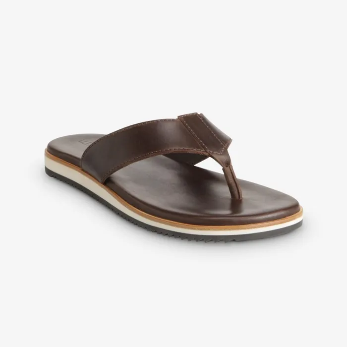 Allen Edmonds Oscar Thong Sandals Dark Brown Men Sandals