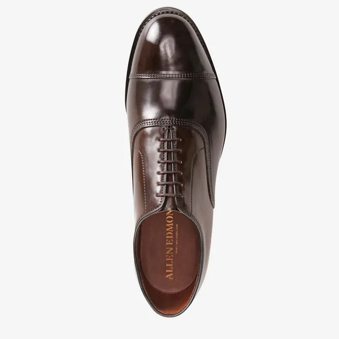 Allen Edmonds Park Avenue Shell Cordovan CapToe Oxford Brown Men Wide Width Shoes