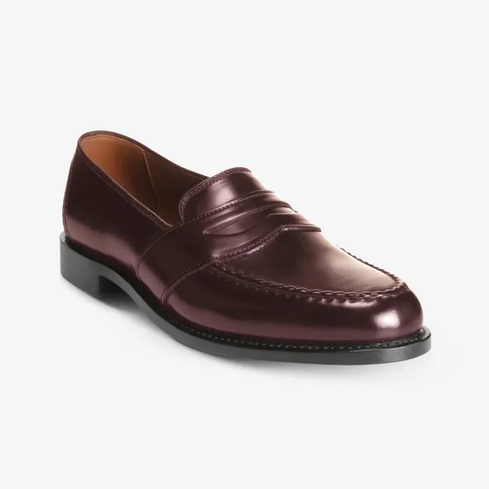 Allen Edmonds Randolph Shell Cordovan Penny Loafer Burgundy Men Wide Width Shoes
