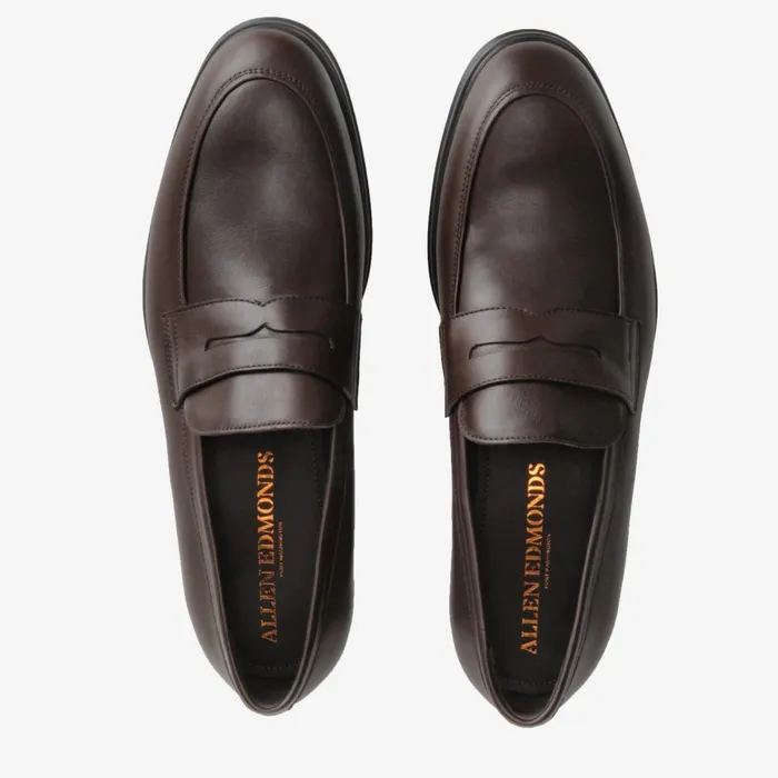 Allen Edmonds Salerno Penny Loafer Dark Brown Men Loafers and SlipOns