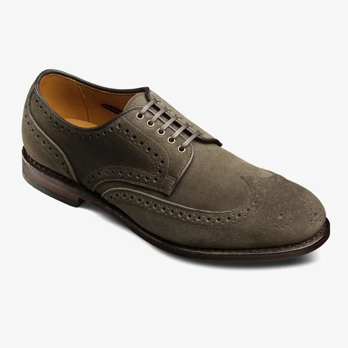 Allen Edmonds Shane Slate Suede Wingtip Slate Men Oxfords and Derbys