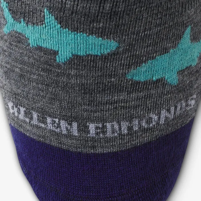 Allen Edmonds Shark Pattern Merino Cool Dress Socks Grey Men Socks
