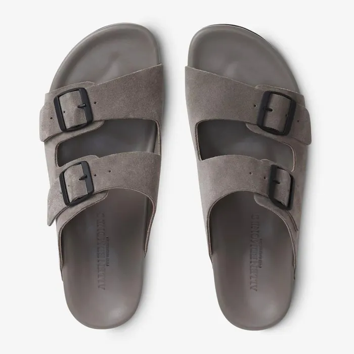 Allen Edmonds Sparrow Suede Sandals Grey Suede Men Sandals