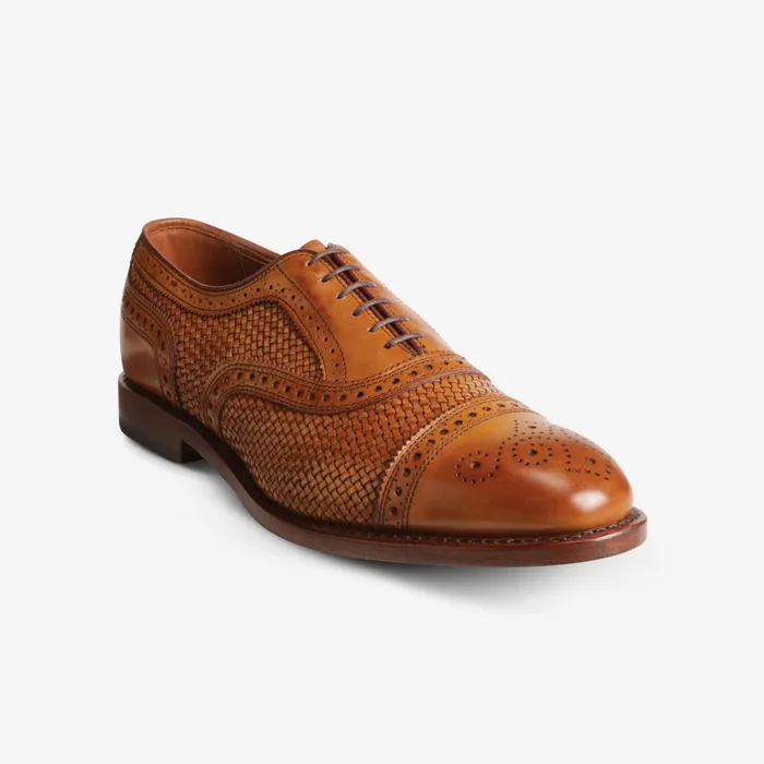 Allen Edmonds Strand Weave CapToe Oxford Walnut Men Wide Width Shoes
