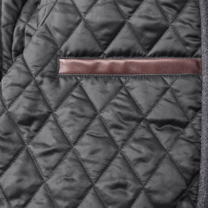 Allen Edmonds Zip Up Varsity Jacket By Golden Bear Charcoal Men Outerwear