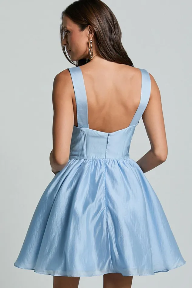 Amalie The Label 8211 Lilou Flower Detail Corset Mini Dress In Light Blue Women Showpo Dresses