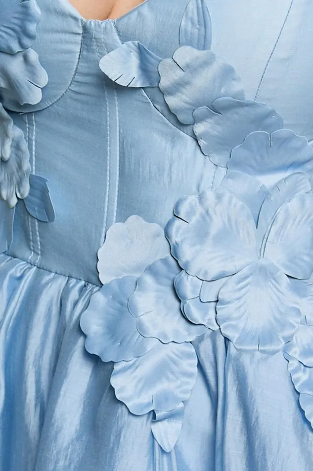 Amalie The Label 8211 Lilou Flower Detail Corset Mini Dress In Light Blue Women Showpo Dresses
