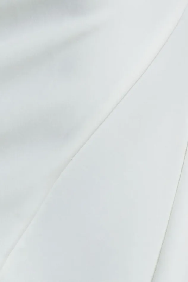 Annalie Mini Dress 8211 One Shoulder Asymmetric Drape Dress In White Women Showpo Dresses