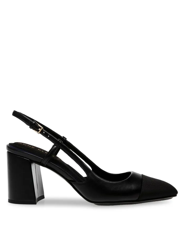Anne Klein Brooklyn Sling Back Pump Black Women Shoes